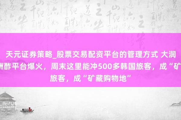 天元证券策略_股票交易配资平台的管理方式 大润发在韩国酬酢平台爆火，周末这里能冲500多韩国旅客，成“矿藏购物地”